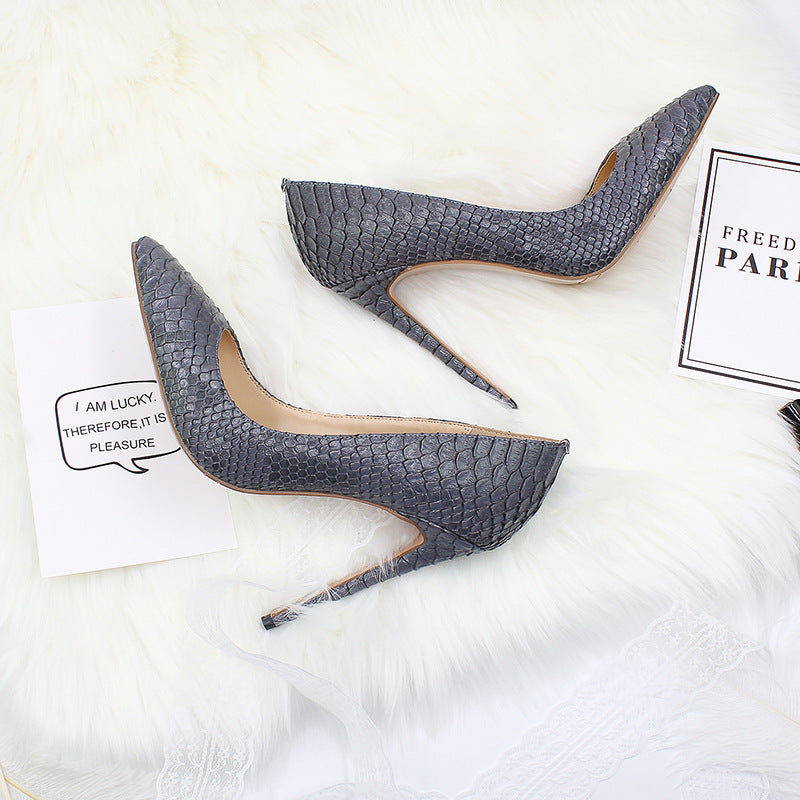 Pointed snake high heels - Premium Hakken from My Store - Just €95.01! Shop now at KIYOO Royal Brand