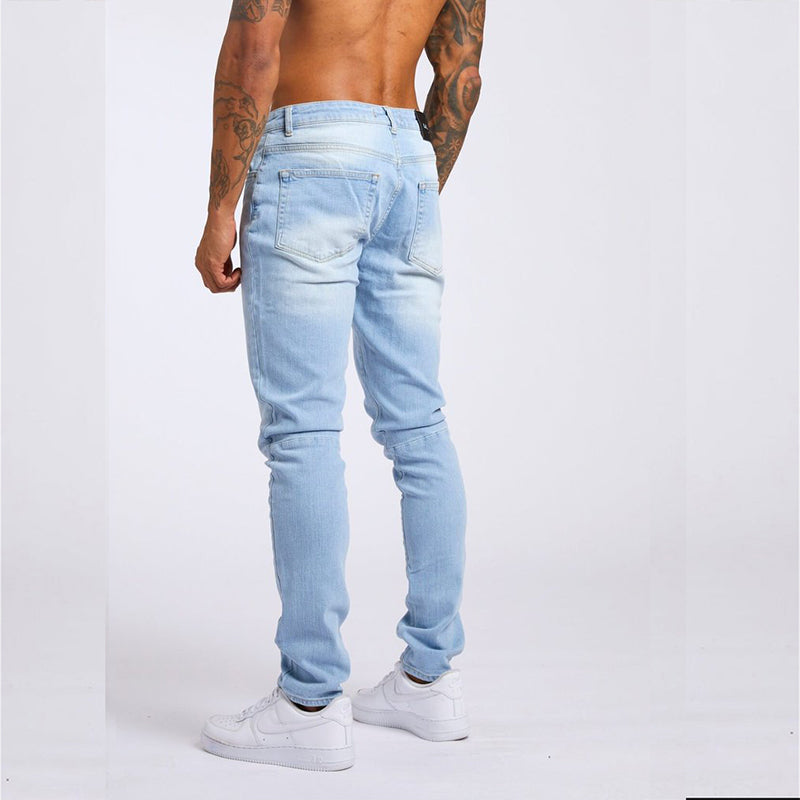 Men's Fashion Casual Slim Fit High Waist Jeans - Premium Jeans from My Store - Just €40.36! Shop now at KIYOO Royal Brand