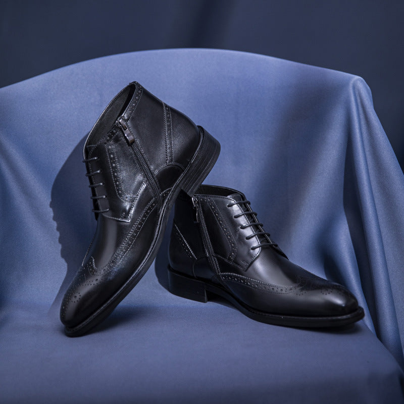 Men's Business Suit Leather  Boots - Premium Boots from My Store - Just €273.49! Shop now at KIYOO Royal Brand