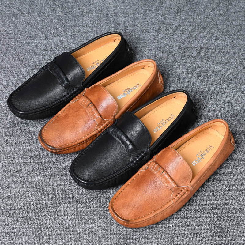 Sportsman cowhide peas shoes - Premium Loafers from My Store - Just €193.87! Shop now at KIYOO Royal Brand