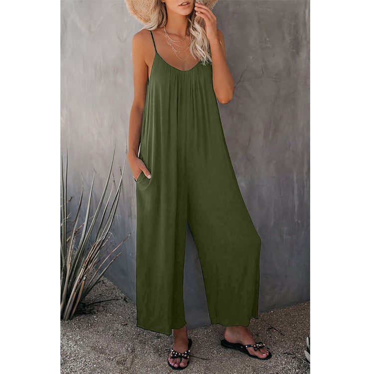 Romper Jumpsuit With Pockets Long Pant - Premium jumpsuit from My Store - Just €33.86! Shop now at KIYOO Royal Brand