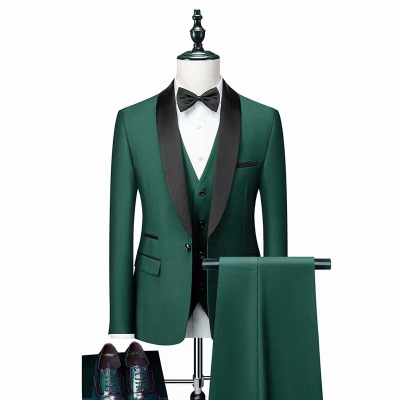 Men 3 Pieces Suit Set Men Wedding Suits Groom Tuxedos - Premium Pakken & Stropdassen from My Store - Just €170.68! Shop now at KIYOO Royal Brand