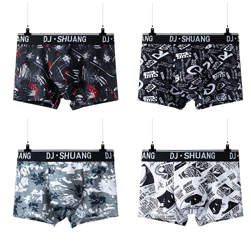 Men's Modal Underwear Cotton Boxer Shorts Youth Personality Breathable - Premium Ondergoed from My Store - Just €41.61! Shop now at KIYOO Royal Brand