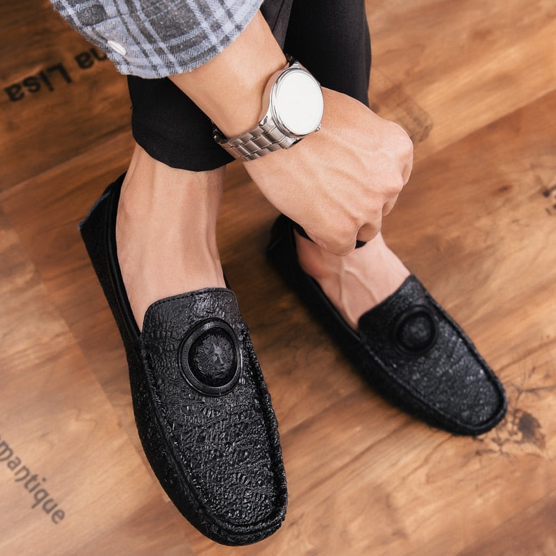 One-legged Soft Sole Lazy Casual Driving Men's Shoes - Premium Loafers from My Store - Just €68.88! Shop now at KIYOO Royal Brand