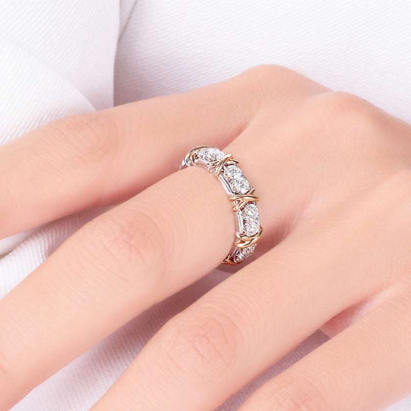 Women's Gold Plated Sepia Set Zircon Ring - Premium dames sieraden from My Store - Just €14.12! Shop now at KIYOO Royal Brand