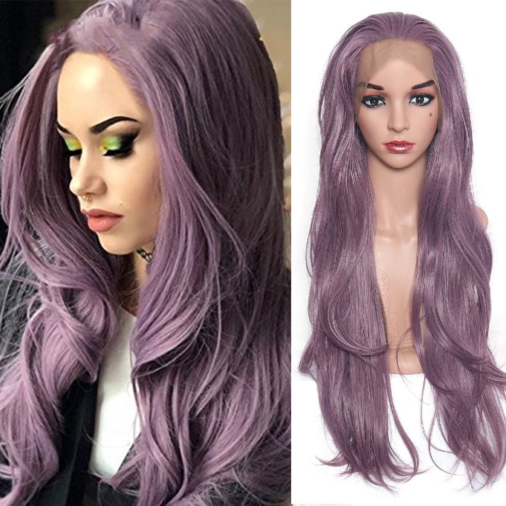 Purple curly hair - Premium Pruiken/Waves from My Store - Just €65.85! Shop now at KIYOO Royal Brand