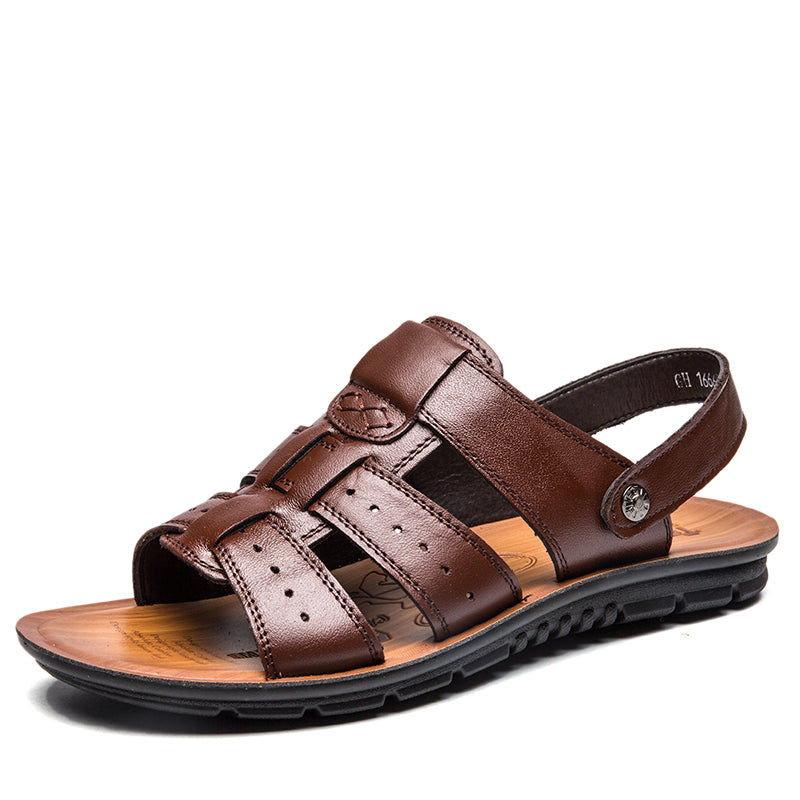 Household slippers Men's slippers breathable leather sandals - Premium Sandalen & Slippers from My Store - Just €32.35! Shop now at KIYOO Royal Brand