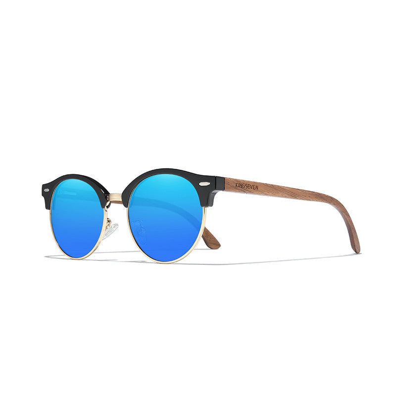 Walnut Wood Glasses Ultralight Polarized - Premium Zonnebrillen from My Store - Just €168.68! Shop now at KIYOO Royal Brand