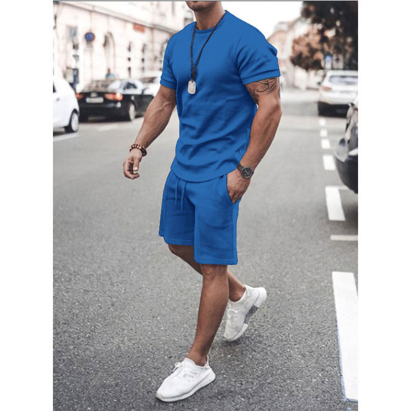 Short Sleeve Shorts Two-Piece Sports And Leisure - Premium korte broeken/shirts from My Store - Just €30.50! Shop now at KIYOO Royal Brand