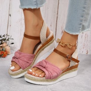 Women's Sandals With Bow Rope Bottom Lightweight Casual - Premium Sandalen from My Store - Just €55.91! Shop now at KIYOO Royal Brand