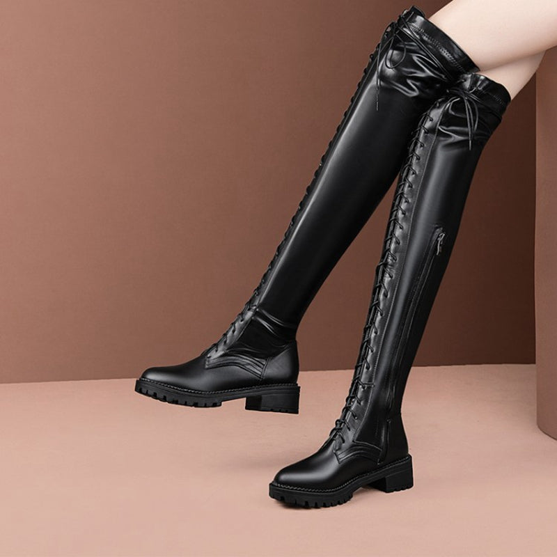 Fashion Knee-length Women's Boots - Premium Dames laarzen from My Store - Just €113.74! Shop now at KIYOO Royal Brand