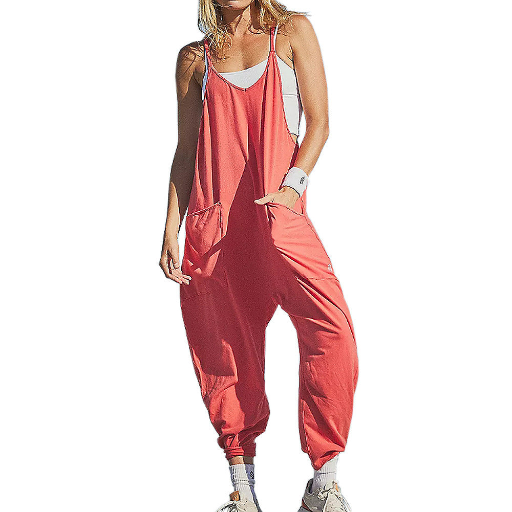 Long Pant Romper Jumpsuit With Pockets Zipper - Premium jumpsuit from My Store - Just €32.16! Shop now at KIYOO Royal Brand