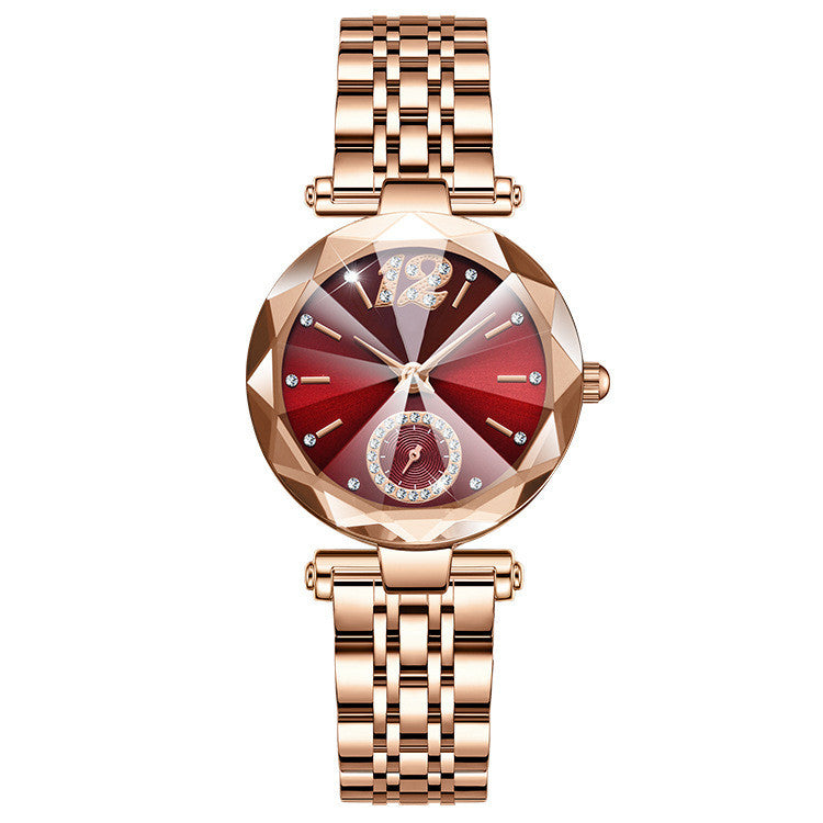 Women's Fashionable Multi-pronged Gradient Glass With Diamond Face Watch - Premium Dames Horloges from My Store - Just €52.46! Shop now at KIYOO Royal Brand