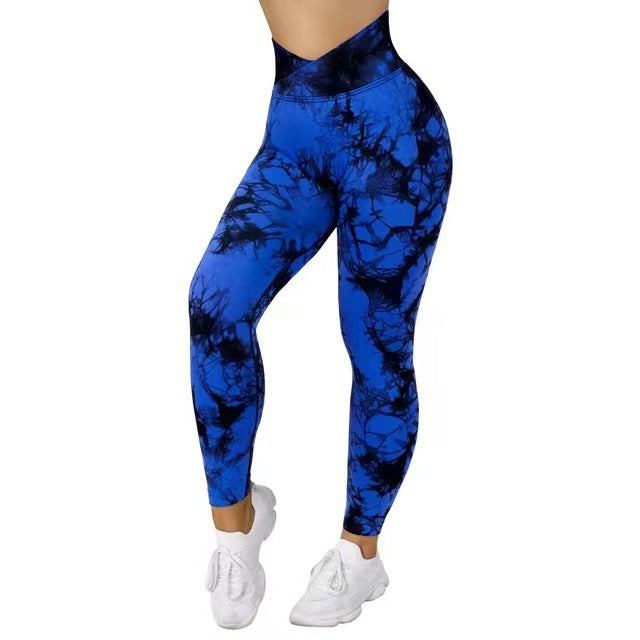 Seamless Tie Dye Leggings Women Yoga Pants Push Up Sport Fitness Running Gym Leggings - Premium dames broeken from My Store - Just €36.07! Shop now at KIYOO Royal Brand