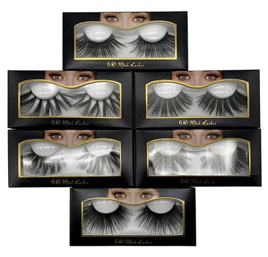 Nethong 25mm mink 6D three-dimensional messy cross-eye lashes