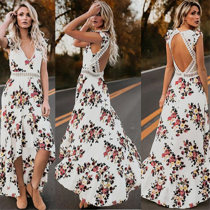 Sleeveless printing irregular dress - Premium Jurken from My Store - Just €32.19! Shop now at KIYOO Royal Brand