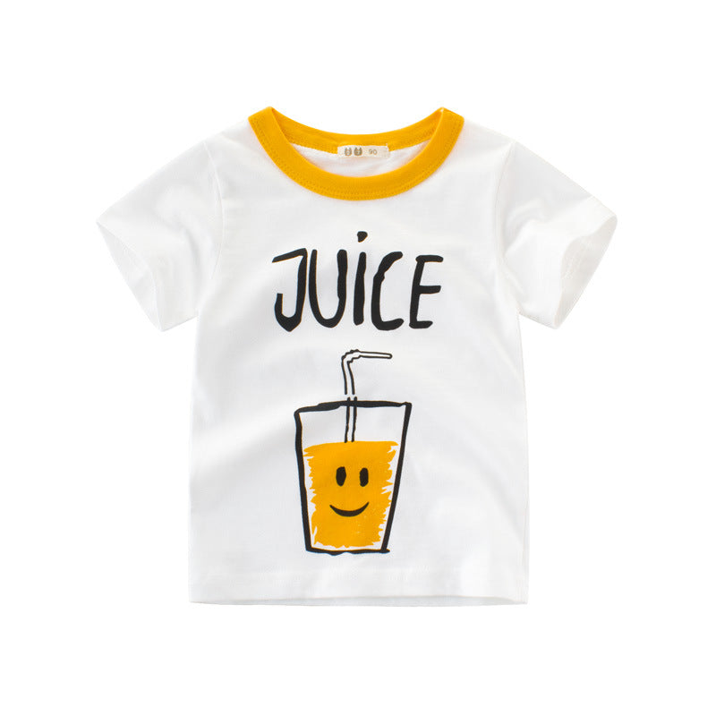 Children's clothing summer 2021 new boy short-sleeved t-shirt summer baby bottoming shirt children half sleeve ins - Premium T-shirt Jongens from My Store - Just €12.94! Shop now at KIYOO Royal Brand