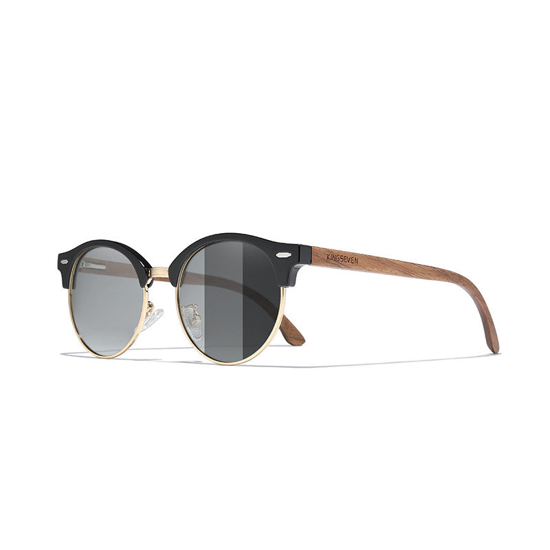 Walnut Wood Glasses Ultralight Polarized - Premium Zonnebrillen from My Store - Just €168.68! Shop now at KIYOO Royal Brand