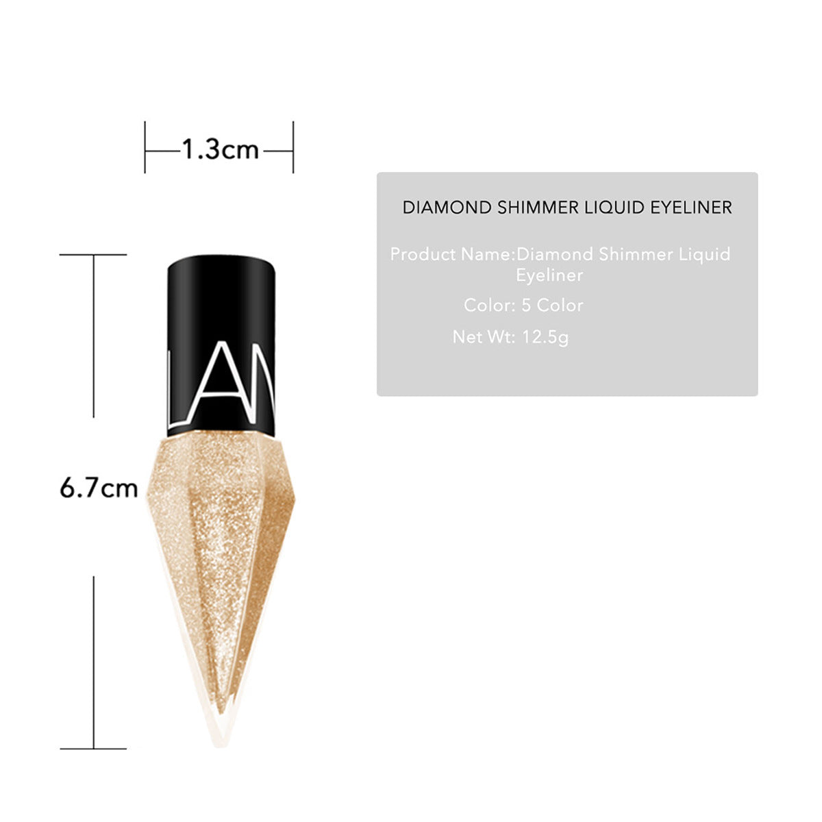 LOOKAVE Single Bottle Diamond Shiny Eyeliner