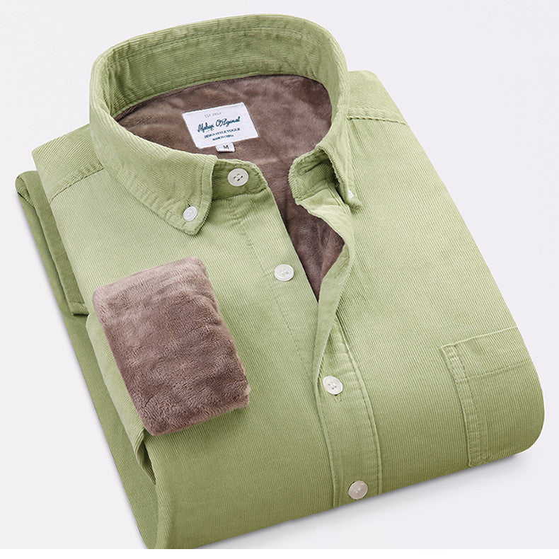 katoenen corduroy overhemd - Premium Overhemden from My Store - Just €70.11! Shop now at KIYOO Royal Brand