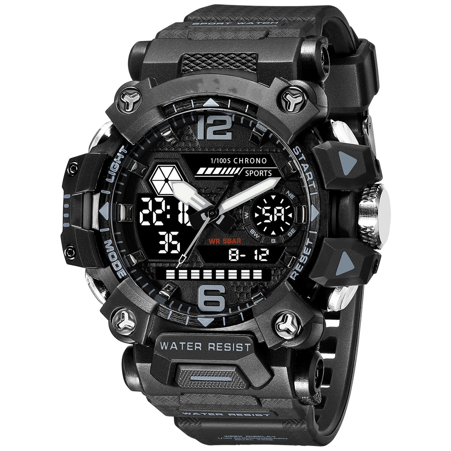 Men's Luminous Waterproof Outdoor Electronic Watch