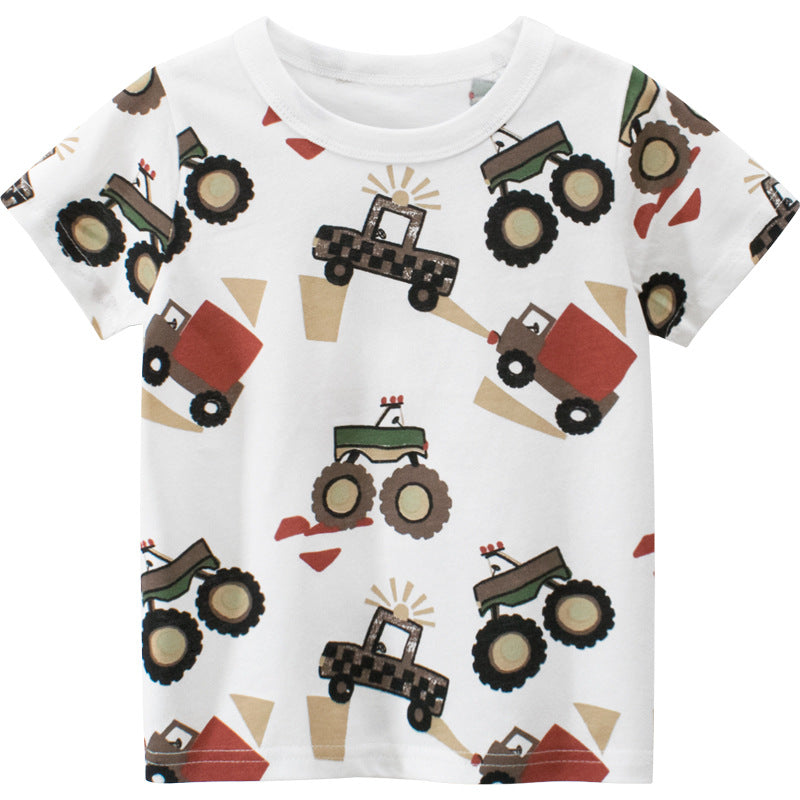 Children's car short sleeve T-shirt - Premium T-shirt Jongens from My Store - Just €12.77! Shop now at KIYOO Royal Brand