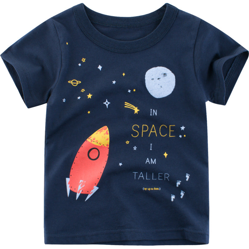 Children's rocket print T-shirt - Premium T-shirt Jongens from My Store - Just €13.11! Shop now at KIYOO Royal Brand