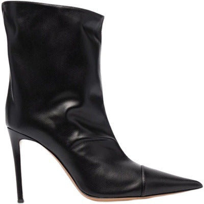 Nightclub Ankle Boots Pointed High Heel 9cm Magic Paint Leather - Premium Dames laarzen from My Store - Just €106.51! Shop now at KIYOO Royal Brand