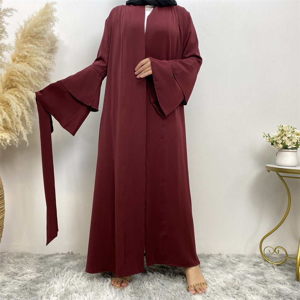 Double Sleeved Robe With Pockets For Fashionable Women's Cardigan - Premium Dames Jassen from My Store - Just €84.48! Shop now at KIYOO Royal Brand