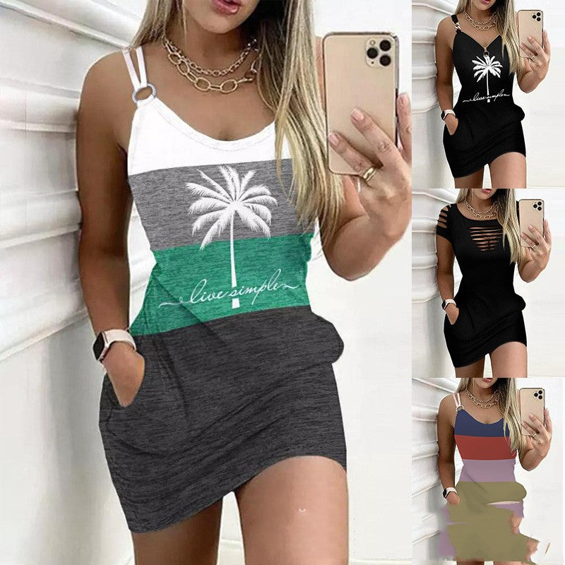 Colored Pocket Mini Dress For Women - Premium Jurken from My Store - Just €29.21! Shop now at KIYOO Royal Brand