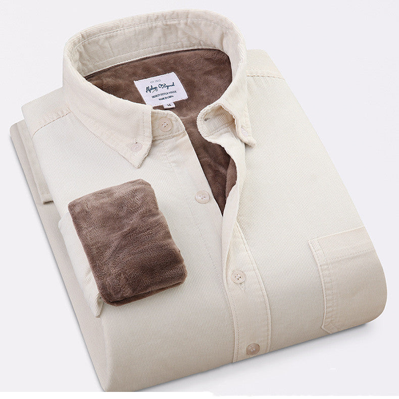 katoenen corduroy overhemd - Premium Overhemden from My Store - Just €70.11! Shop now at KIYOO Royal Brand