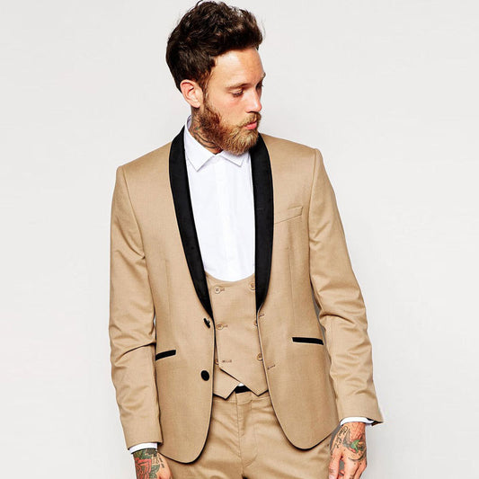 Man Three Piece Suit Dress Large - Premium Pakken & Stropdassen from My Store - Just €364.69! Shop now at KIYOO Royal Brand