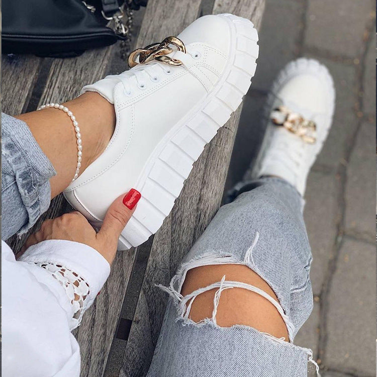 Low-Top Flat Casual Sneakers - Premium Dames sportschoenen from My Store - Just €43.27! Shop now at KIYOO Royal Brand