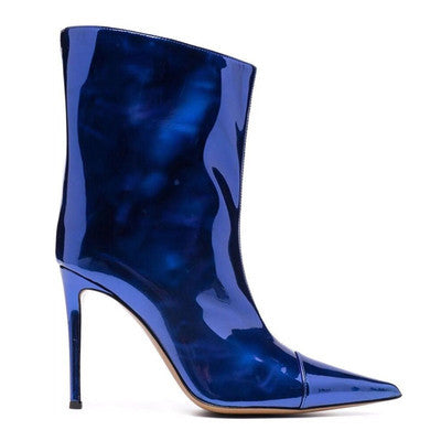 Nightclub Ankle Boots Pointed High Heel 9cm Magic Paint Leather - Premium Dames laarzen from My Store - Just €106.51! Shop now at KIYOO Royal Brand