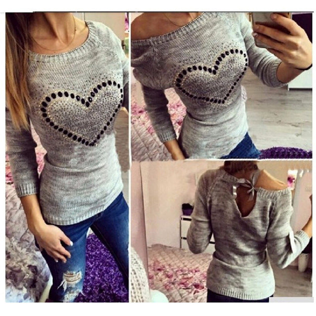 Women knitted pullover sweater