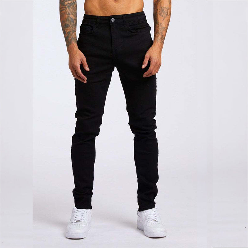 Men's Fashion Casual Slim Fit High Waist Jeans - Premium Jeans from My Store - Just €40.36! Shop now at KIYOO Royal Brand