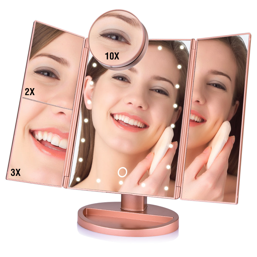 Vergrootglas Verlichte Cosmetische Make-up Spiegel met Touch Screen - Premium Cosmetica from My Store - Just €66.31! Shop now at KIYOO Royal Brand