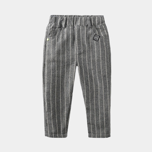 Striped Trousers Boys Kids Kids Elastic Waist Casual Pants - Premium Jongens broeken from My Store - Just €59.93! Shop now at KIYOO Royal Brand