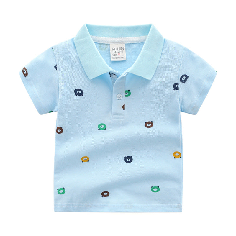 Cartoon Children's Shirt Short Sleeve POLO Shirt - Premium T-shirt Jongens from My Store - Just €16.31! Shop now at KIYOO Royal Brand