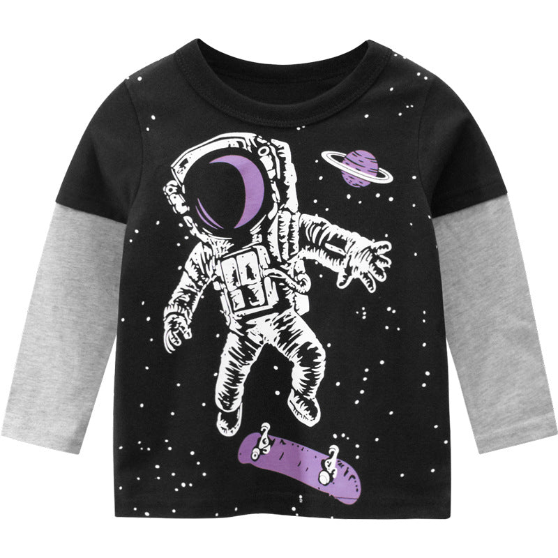 Boys Long Sleeve T-shirt Children's Clothing Baby Tops - Premium T-shirt Jongens from My Store - Just €14.52! Shop now at KIYOO Royal Brand