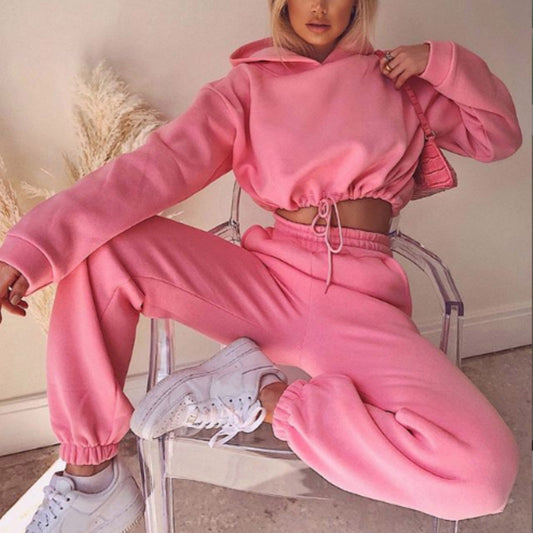 Jogging Suits For Women 2 Piece Sweatsuits Tracksuits Sexy Long Sleeve HoodieCasual Fitness Sportswear - Premium dames broeken from My Store - Just €32.03! Shop now at KIYOO Royal Brand