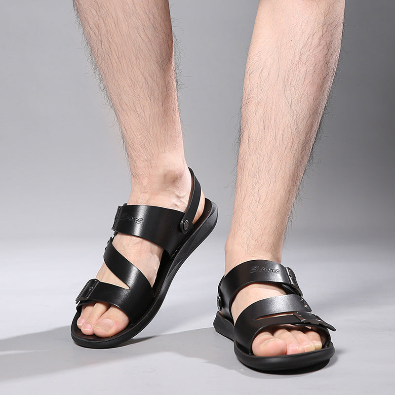 Men's leather sandals and slippers - Premium Sandalen & Slippers from My Store - Just €39.05! Shop now at KIYOO Royal Brand