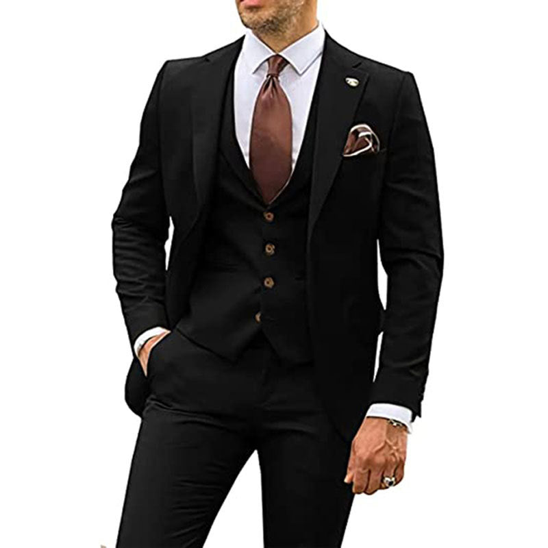 Men's Fashion Casual Slim Suit Three Pieces - Premium Pakken & Stropdassen from My Store - Just €147.93! Shop now at KIYOO Royal Brand