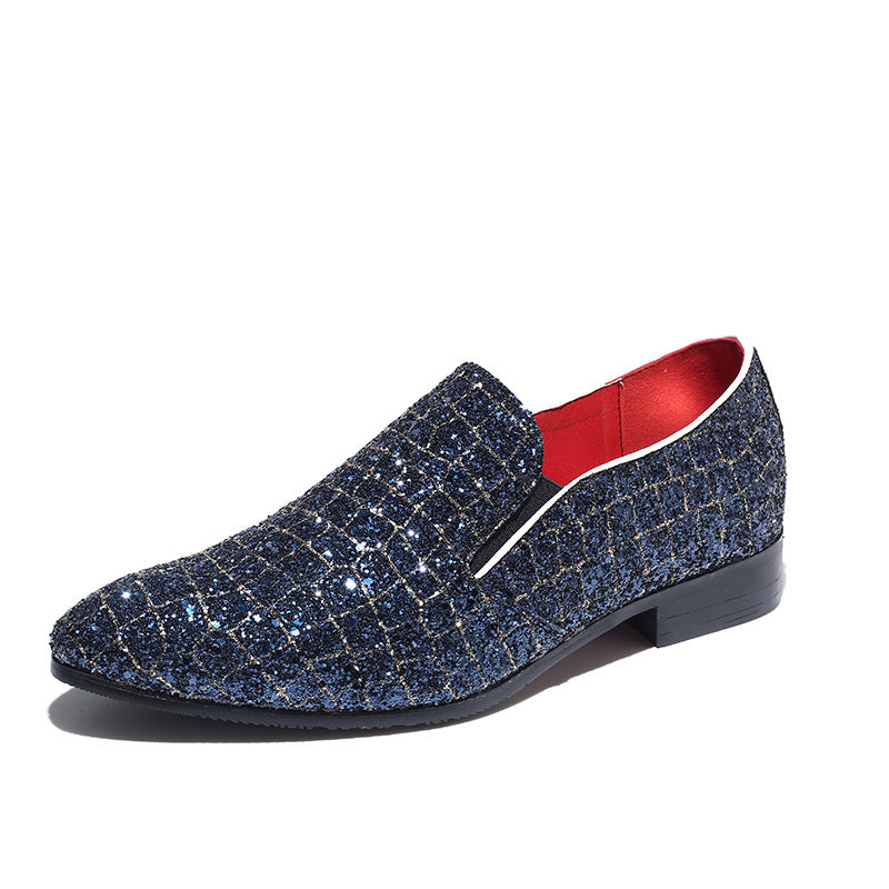 British men's pointed shoes sequins reflective fluorescent stage host model nightclub hairdresser shoes - Premium Loafers from My Store - Just €126.57! Shop now at KIYOO Royal Brand