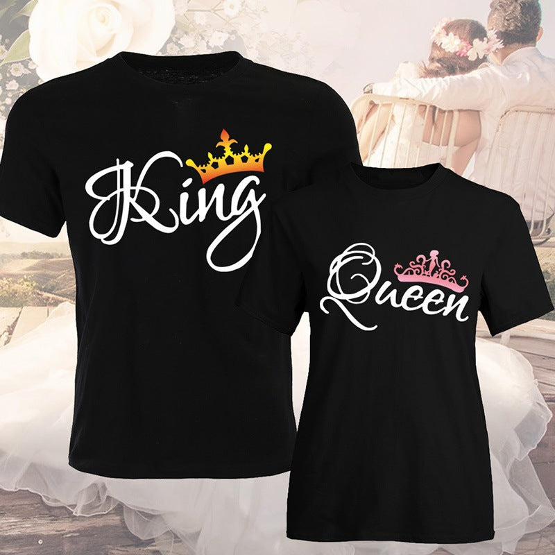 Crown Print t-shirt voor paar - Premium T-shirts/Hemden from My Store - Just €17.01! Shop now at KIYOO Royal Brand