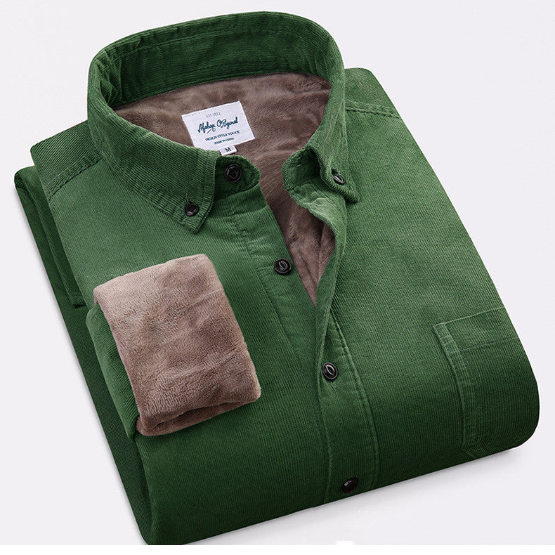 katoenen corduroy overhemd - Premium Overhemden from My Store - Just €70.11! Shop now at KIYOO Royal Brand