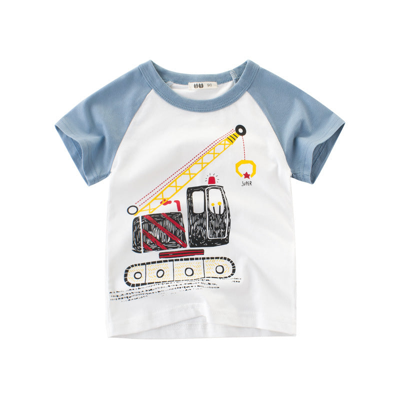 Children's cartoon car T-shirt - Premium T-shirt Jongens from My Store - Just €12.59! Shop now at KIYOO Royal Brand