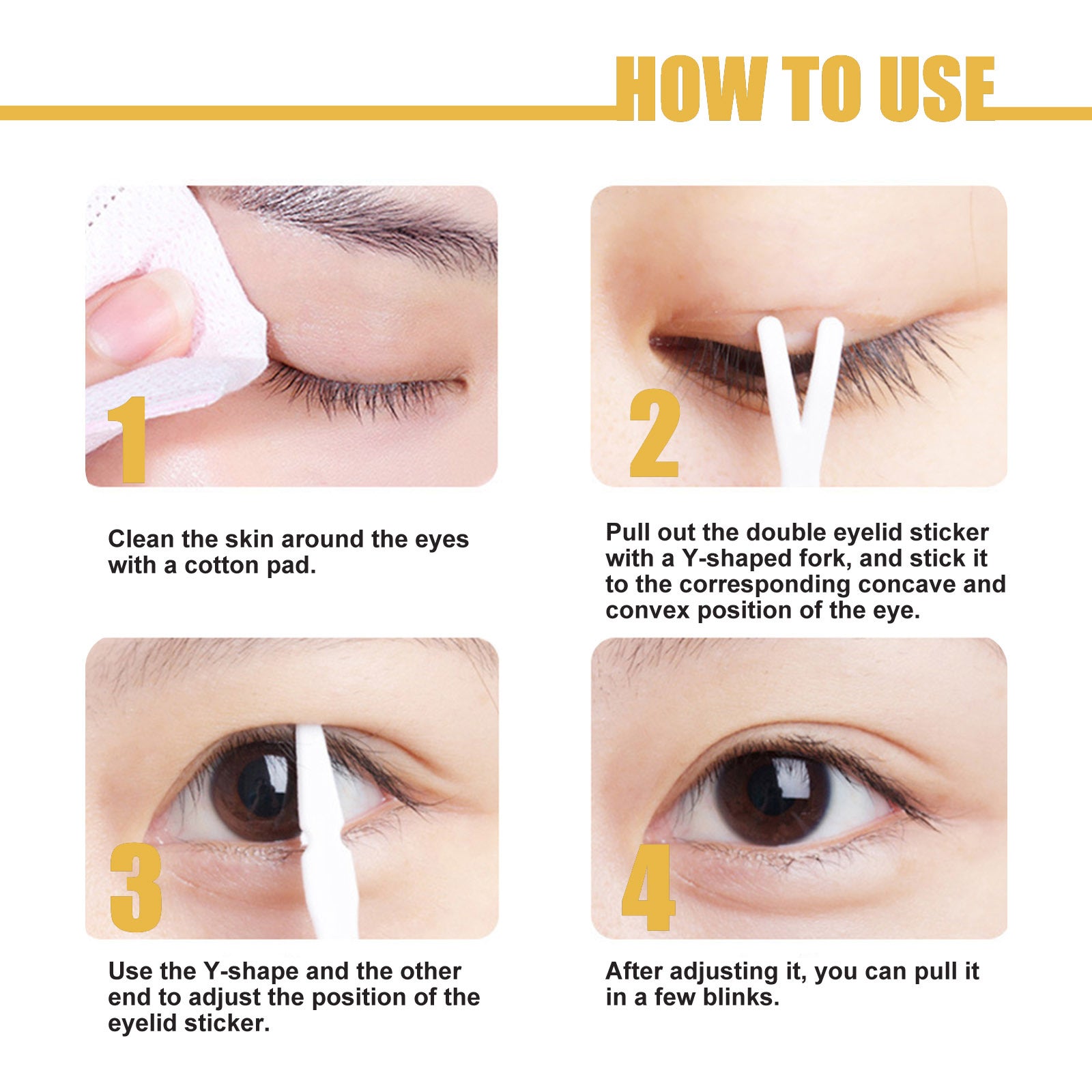 Long-lasting Natural Invisible Invisible Double Eyelid Sticker - Premium Cosmetica from My Store - Just €21.98! Shop now at KIYOO Royal Brand