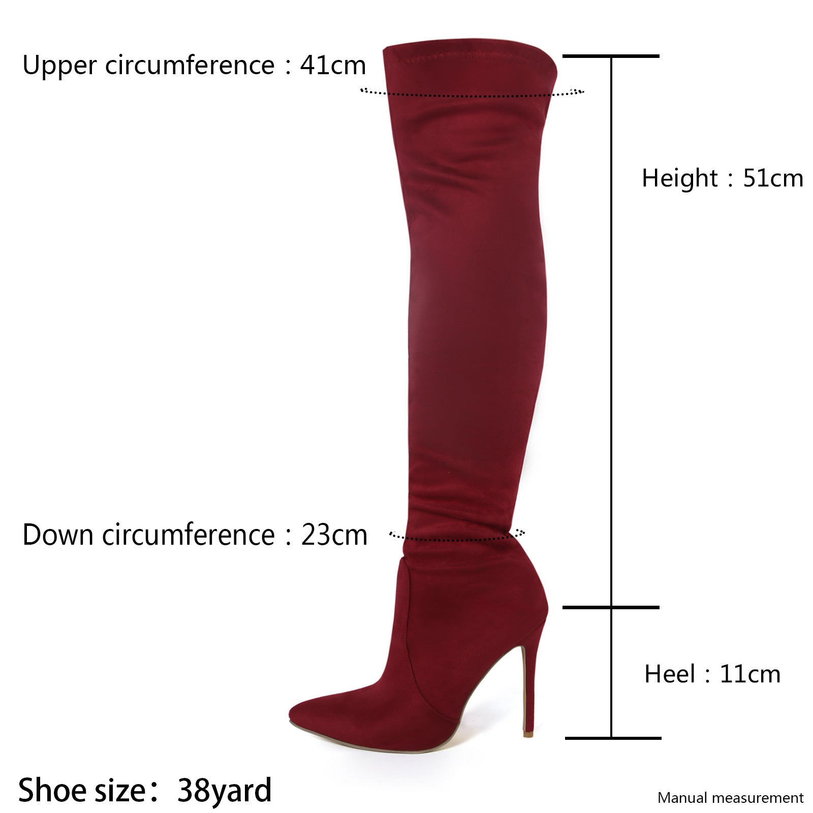 Long Boots Sheepskin Velvet Stretch Boots Horseshoe Heel Pointed Toe High Heel Boots - Premium Dames laarzen from My Store - Just €62.09! Shop now at KIYOO Royal Brand