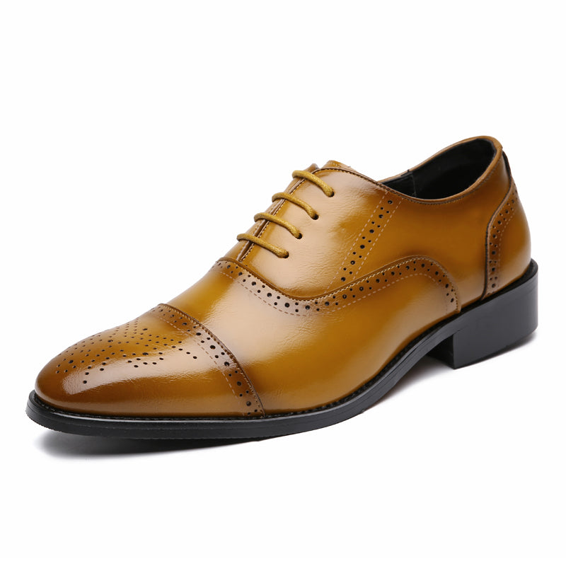 Men's pointed leather shoes - Premium veterschoenen from My Store - Just €85.19! Shop now at KIYOO Royal Brand